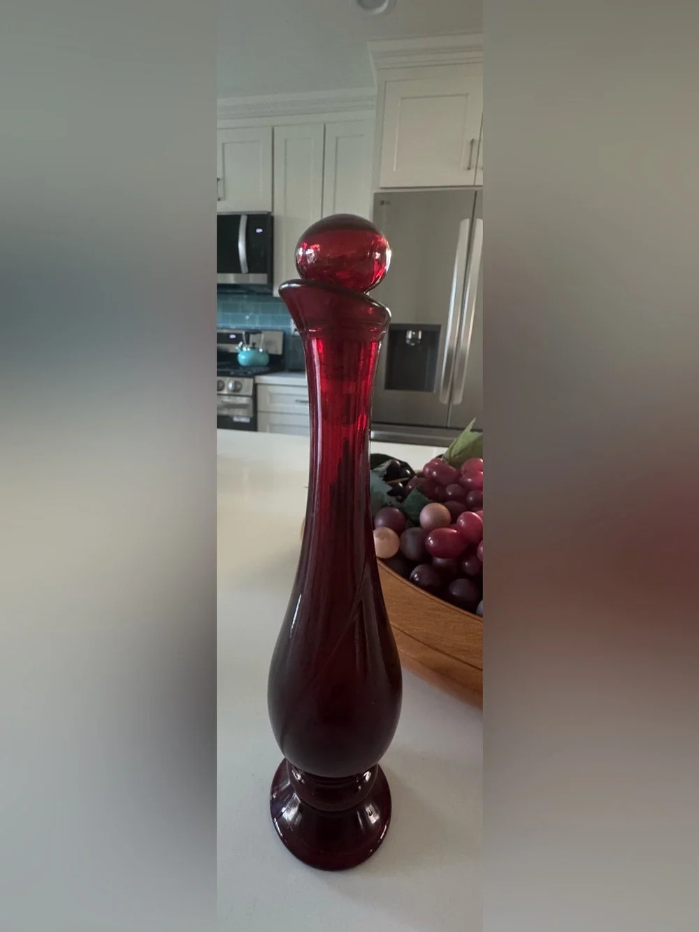 Avon Red Decorative Glass Vase